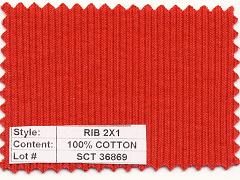 100% Cotton 2x1 Rib 